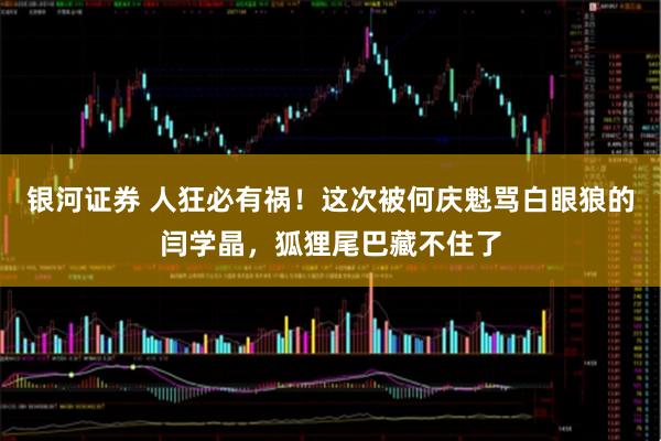 银河证券 人狂必有祸！这次被何庆魁骂白眼狼的闫学晶，狐狸尾巴藏不住了